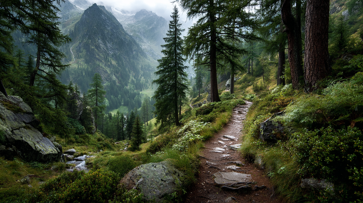valiant_piglet_80510_Flowing_path_through_alpine_forest_empty_83f50e80-da47-4e71-ba3c-2e53eecfe61b_0